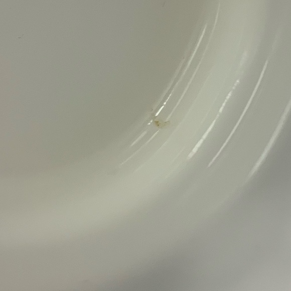 Vtg Anchor Floral Milk Glass Stackable Coffee Mugs USA Oven Proof Brown Lot Of 8 - Picture 8 of 15